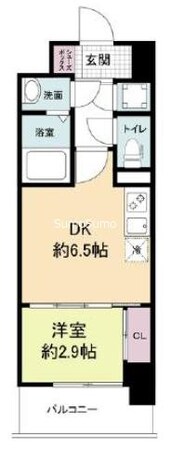 大国町駅 徒歩5分 9階の物件間取画像